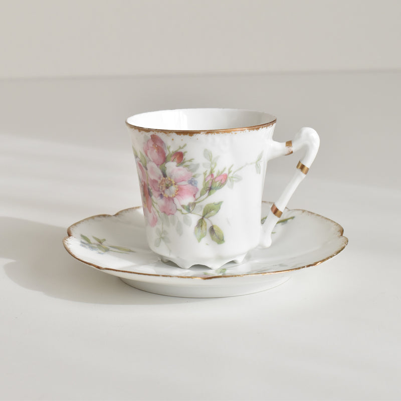 Antique Coffee Cup & Saucer Limoges Sigismond Maas D