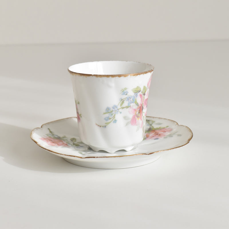 Antique Coffee Cup & Saucer Limoges Sigismond Maas D