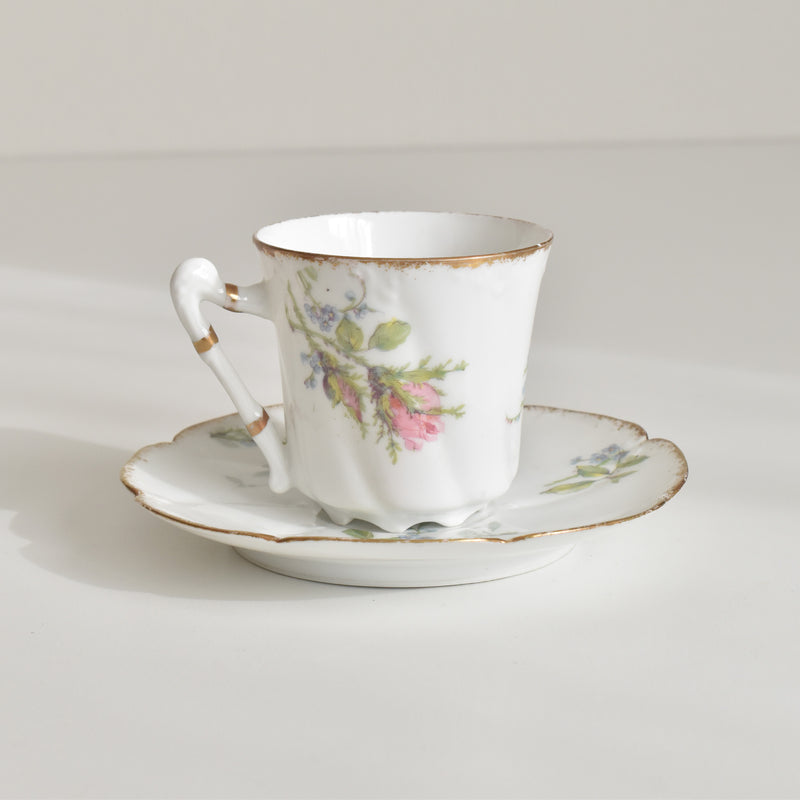 Antique Coffee Cup & Saucer Limoges Sigismond Maas D
