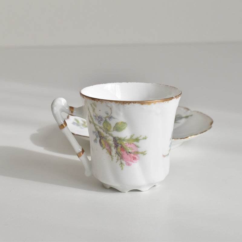 Antique Coffee Cup & Saucer Limoges Sigismond Maas D