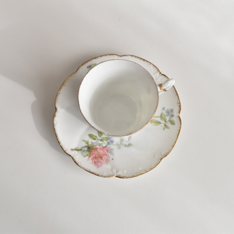 Antique Coffee Cup & Saucer Limoges Sigismond Maas D