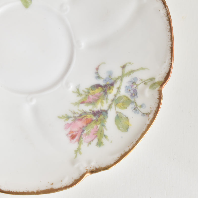 Antique Coffee Cup & Saucer, Limoges Sigismond Maas E