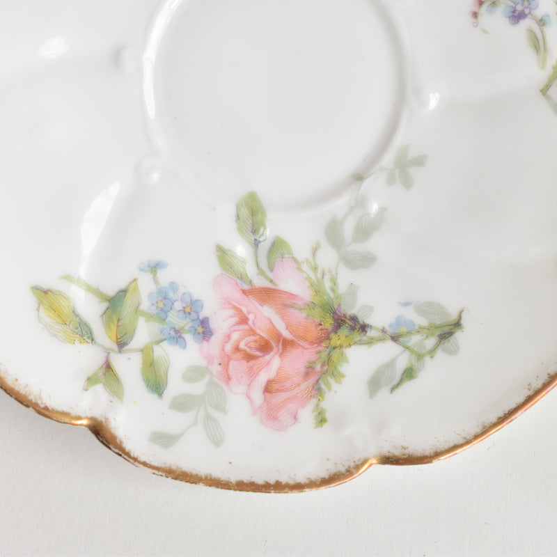 Antique Coffee Cup & Saucer, Limoges Sigismond Maas E