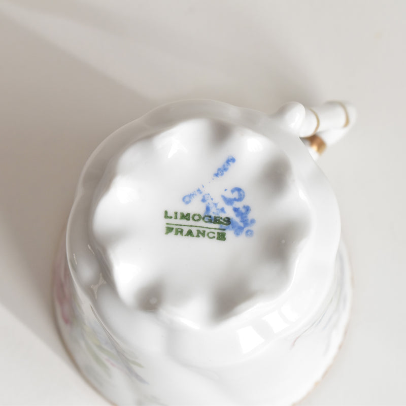 Antique Coffee Cup & Saucer, Limoges Sigismond Maas E