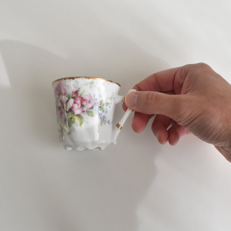 Antique Coffee Cup & Saucer, Limoges Sigismond Maas E