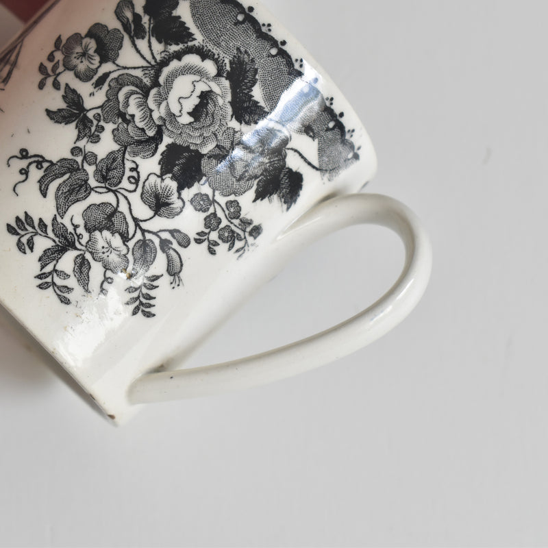 Antique Demitasse Cup & Saucer U&C Sarreguemines 1844 A