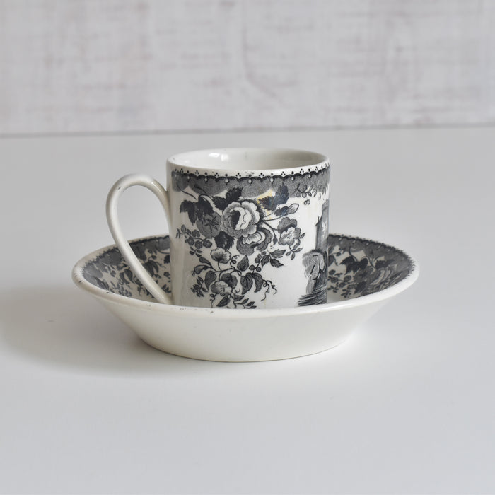 アンティークデミタスカップ＆ソーサー U&Cサルグミンヌ 1844 A