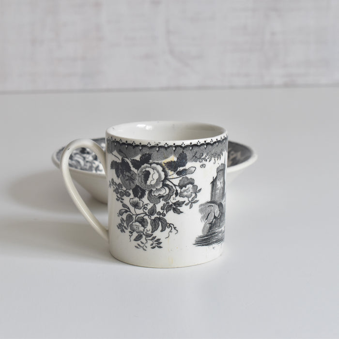 アンティークデミタスカップ＆ソーサー U&Cサルグミンヌ 1844 A