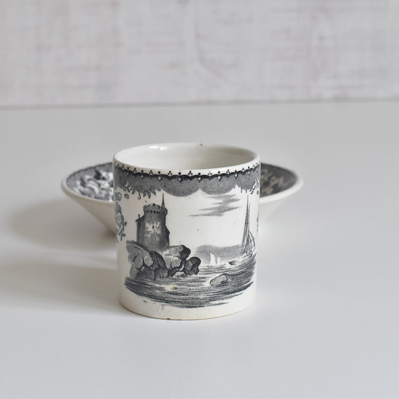 Antique Demitasse Cup & Saucer U&C Sarreguemines 1844 A