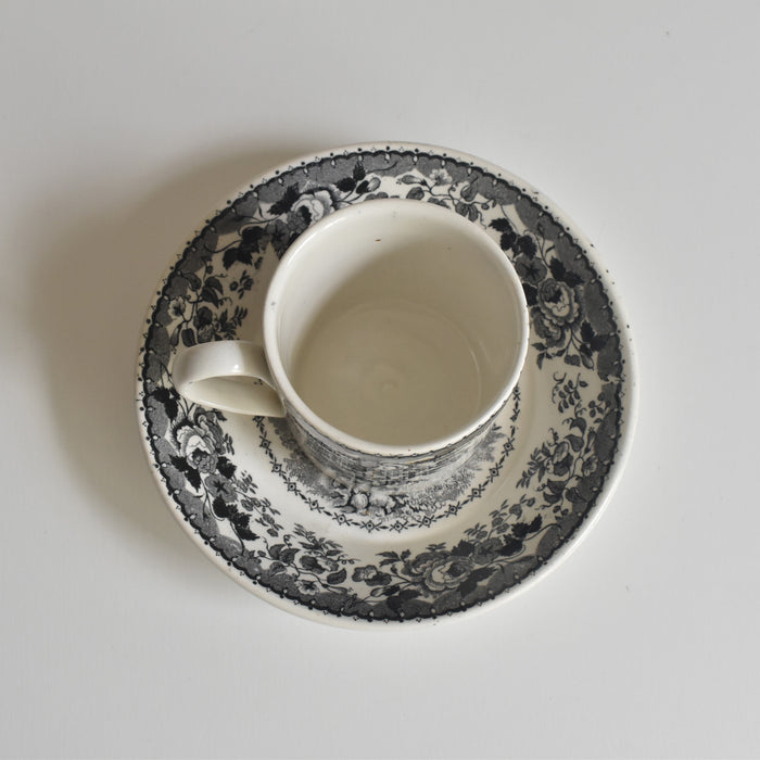 アンティークデミタスカップ＆ソーサー U&Cサルグミンヌ 1844 A