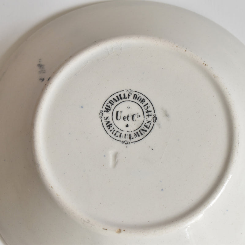 Antique Demitasse Cup & Saucer U&C Sarreguemines 1844 B