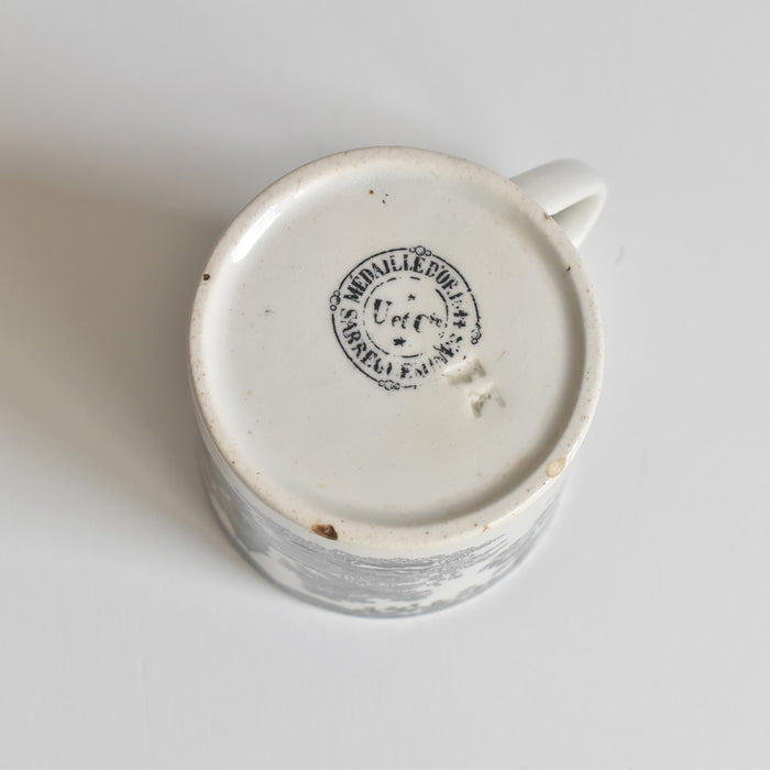 アンティークデミタスカップ＆ソーサー U&Cサルグミンヌ 1844 B