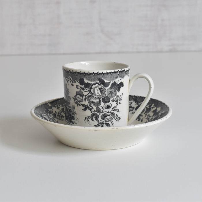 アンティークデミタスカップ＆ソーサー U&Cサルグミンヌ 1844 B