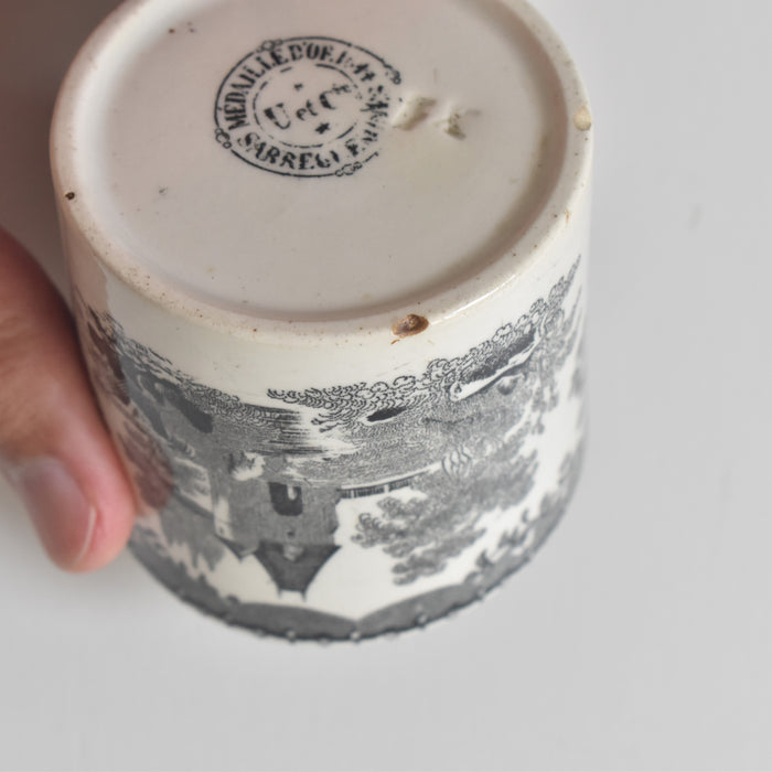 アンティークデミタスカップ＆ソーサー U&Cサルグミンヌ 1844 B