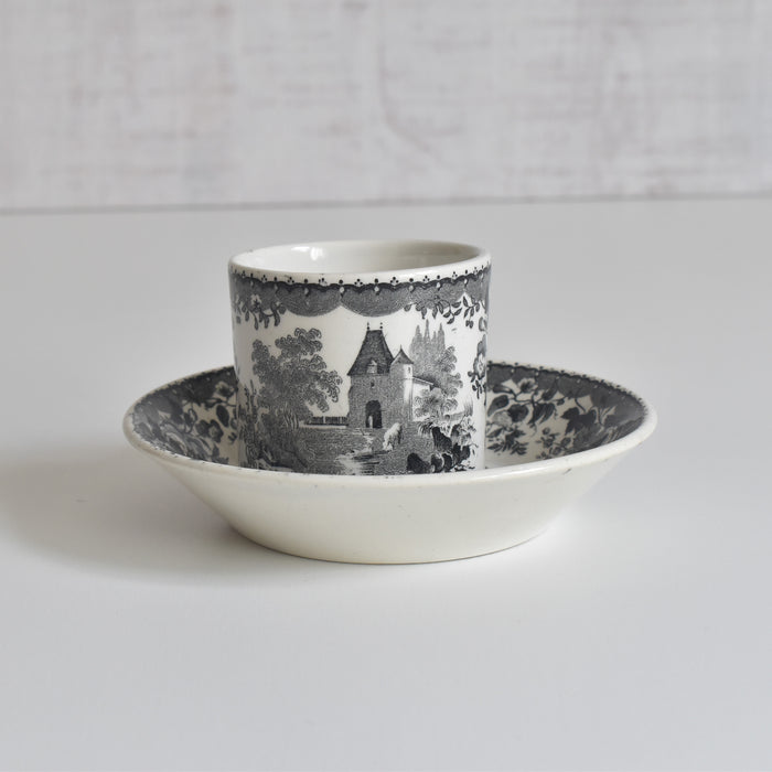 アンティークデミタスカップ＆ソーサー U&Cサルグミンヌ 1844 B