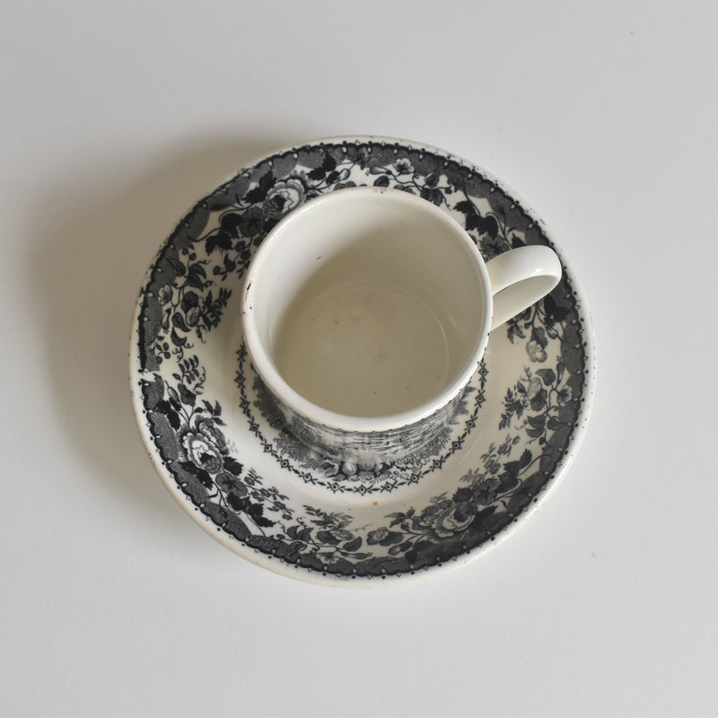 Antique Demitasse Cup & Saucer U&C Sarreguemines 1844 B