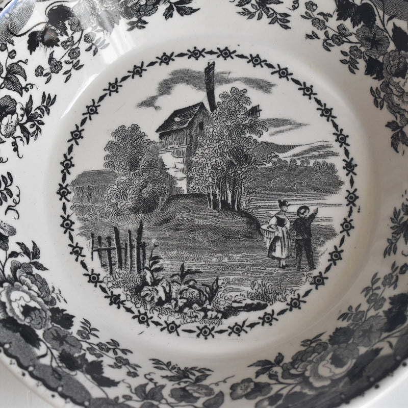 Antique Demitasse Cup & Saucer, U&C Sarreguemines, 1844 C