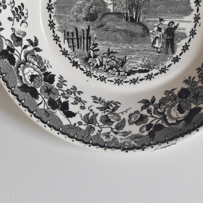 Antique Demitasse Cup & Saucer, U&C Sarreguemines, 1844 C