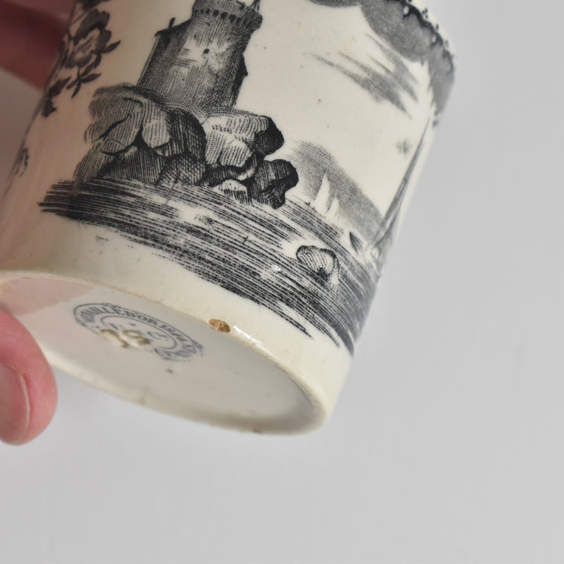 Antique Demitasse Cup & Saucer, U&C Sarreguemines, 1844 C