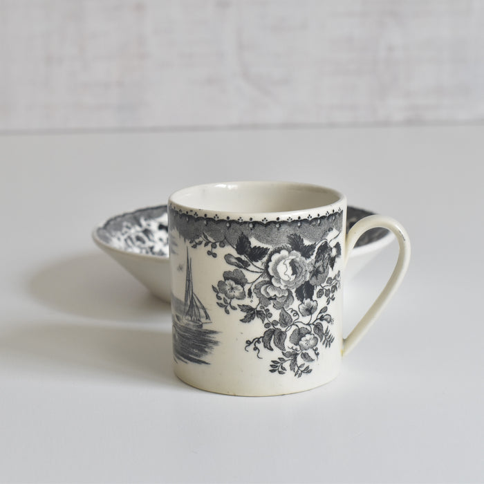 アンティークデミタスカップ＆ソーサー U&Cサルグミンヌ 1844 C