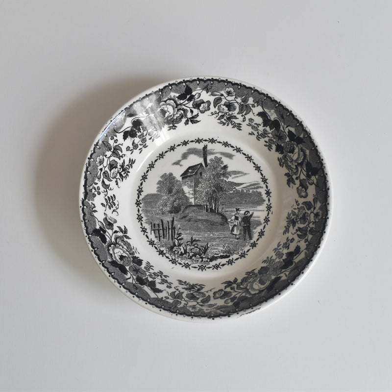 Antique Demitasse Cup & Saucer, U&C Sarreguemines, 1844 C