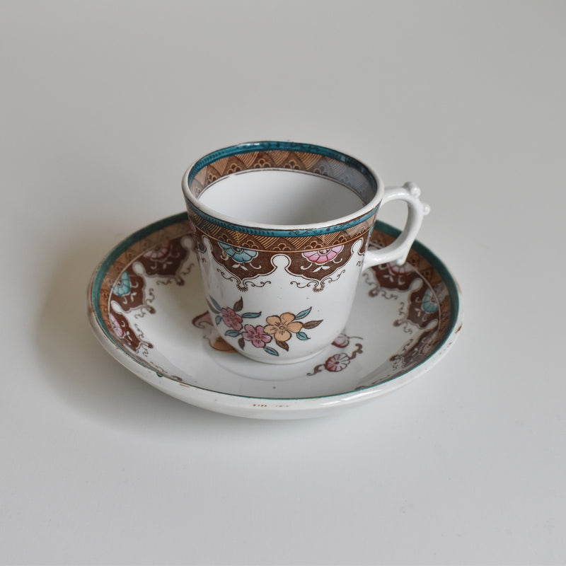 アンティークコーヒカップ＆ソーサー サルグミンヌ F