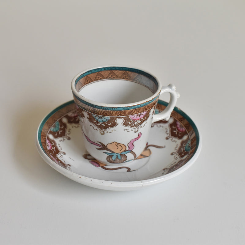 アンティークコーヒカップ＆ソーサー サルグミンヌ G