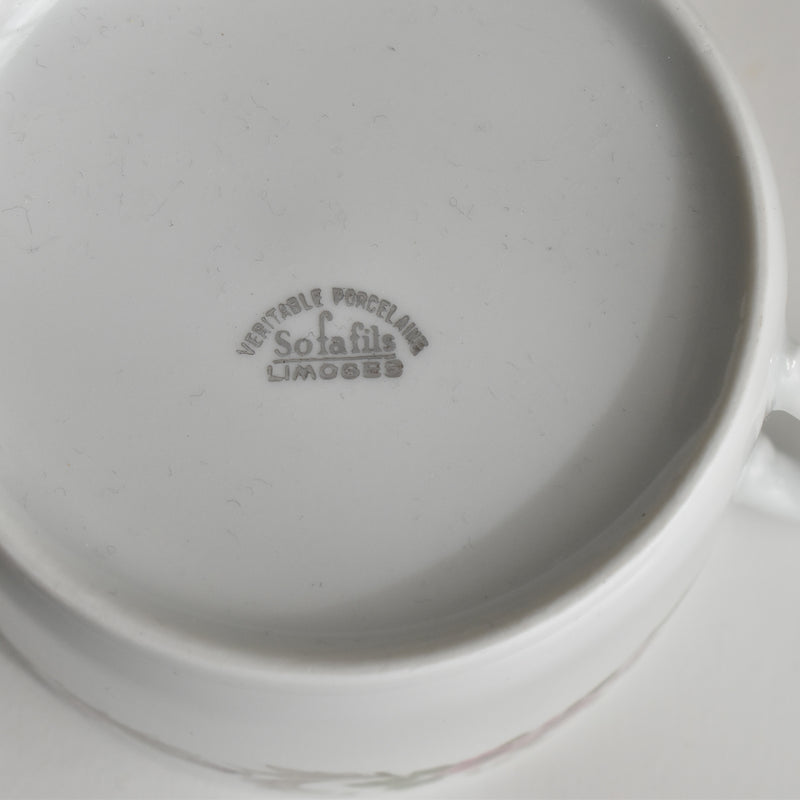 Vintage Teacup & Saucer Limoges Sofafils B