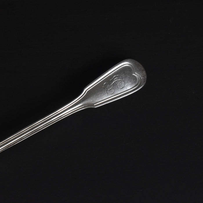 ヴィンテージ銀メッキデザートスプーン モノグラム入り