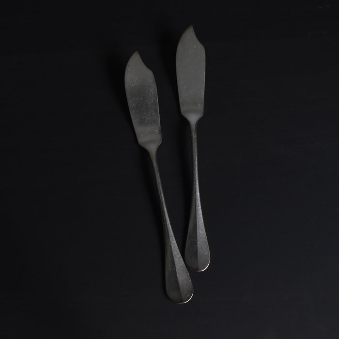 アンティーク銀メッキフィッシュナイフ RJ