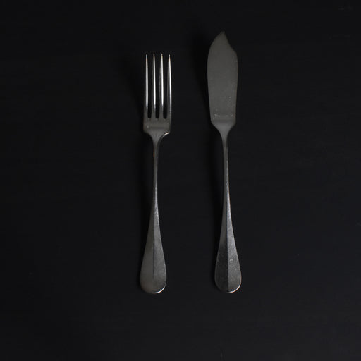 アンティーク銀メッキフィッシュフォーク＆ナイフセット A