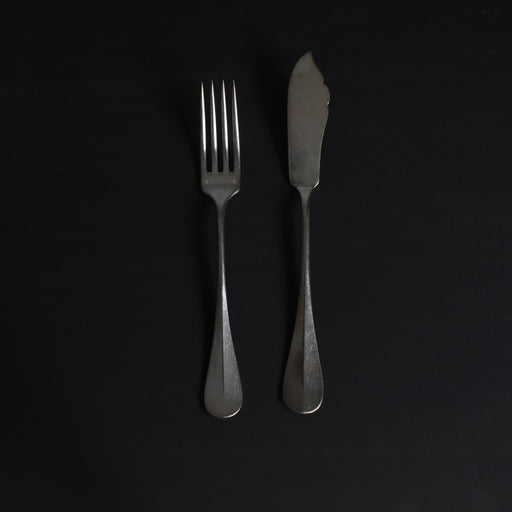 アンティーク銀メッキフィッシュフォーク＆ナイフセット B