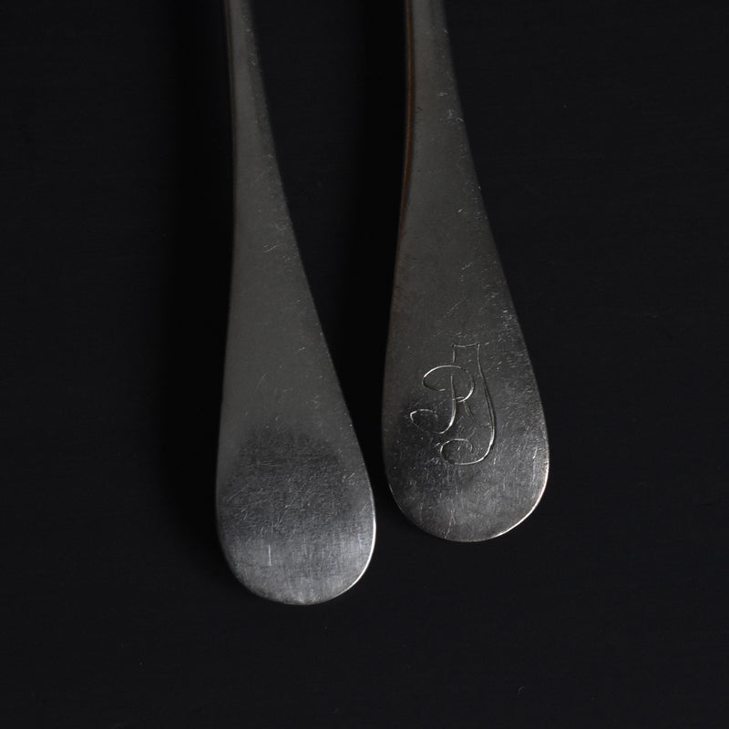 Antique Silver-Plated Fish Fork & Knife Set B