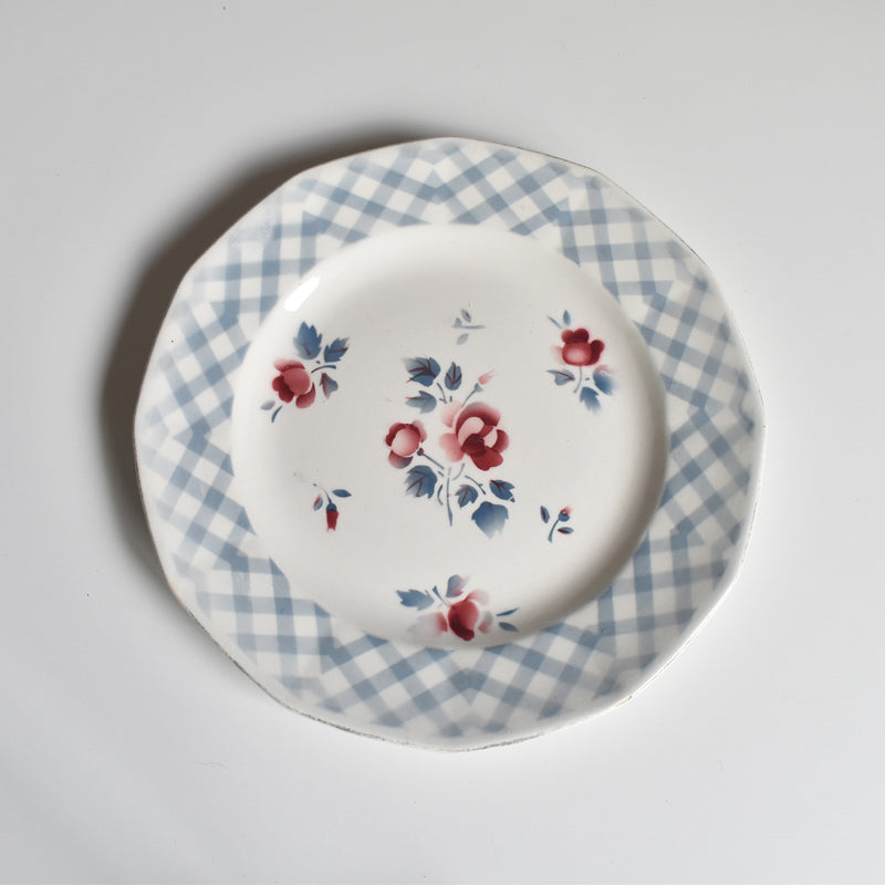 Vintage dessert plate Digoin & Sarreguemines Bastia B