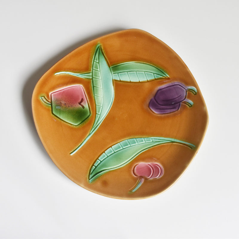 Vintage Dessert Plate Digoin & Sarreguemines cubisme A