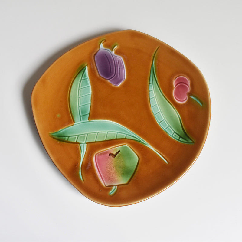 Vintage dessert plate Digoin & Sarreguemines cubisme B