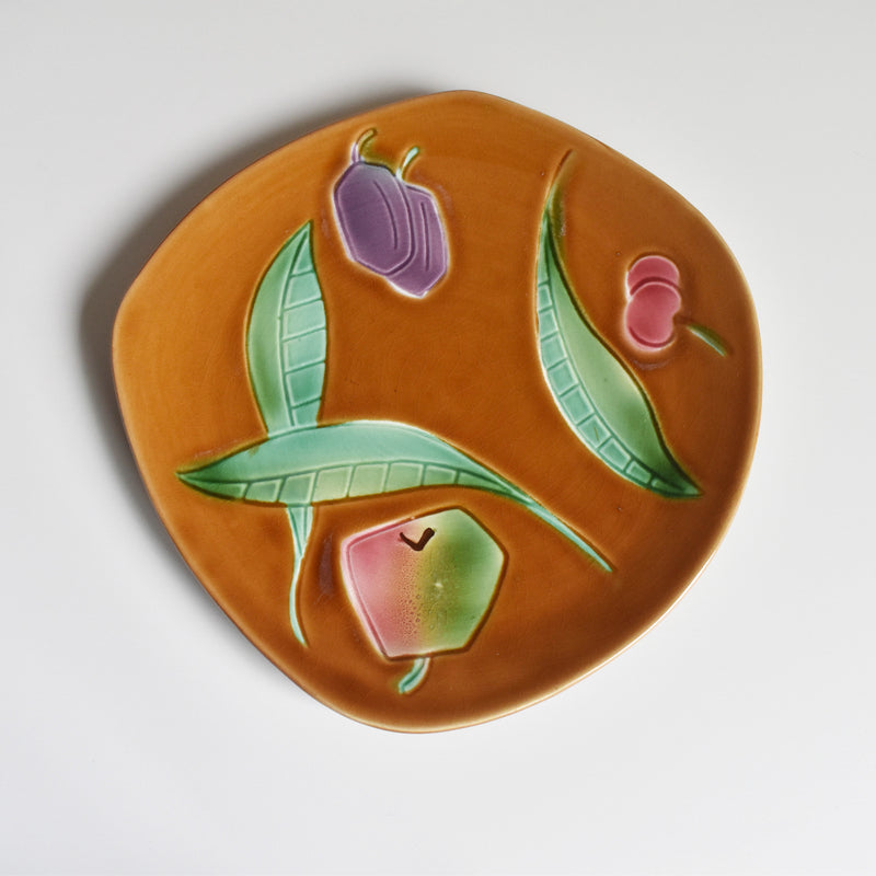 Vintage Dessert Plate, Digoin & Sarreguemines, Cubisme C