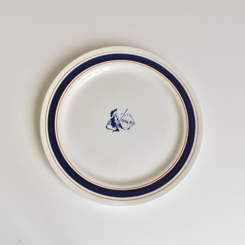 Vintage dessert plate HBCM Creil-Montereau Balto A
