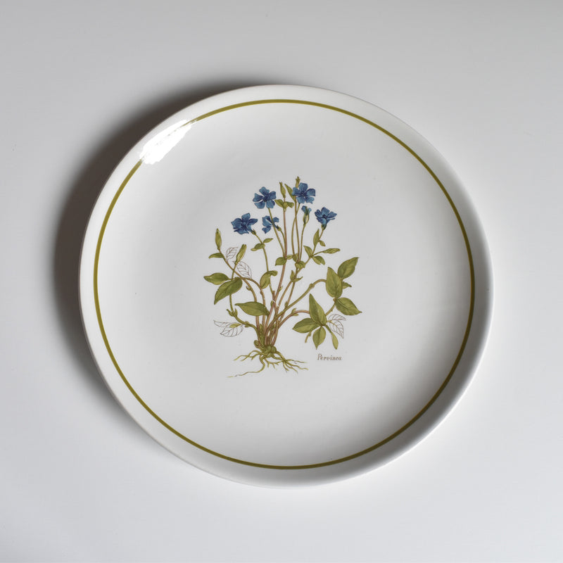 Vintage Dessert Plate, Moulin des Loups Pervinca