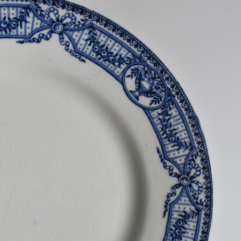 Antique Dessert Plate, Sarreguemines, Directoire D