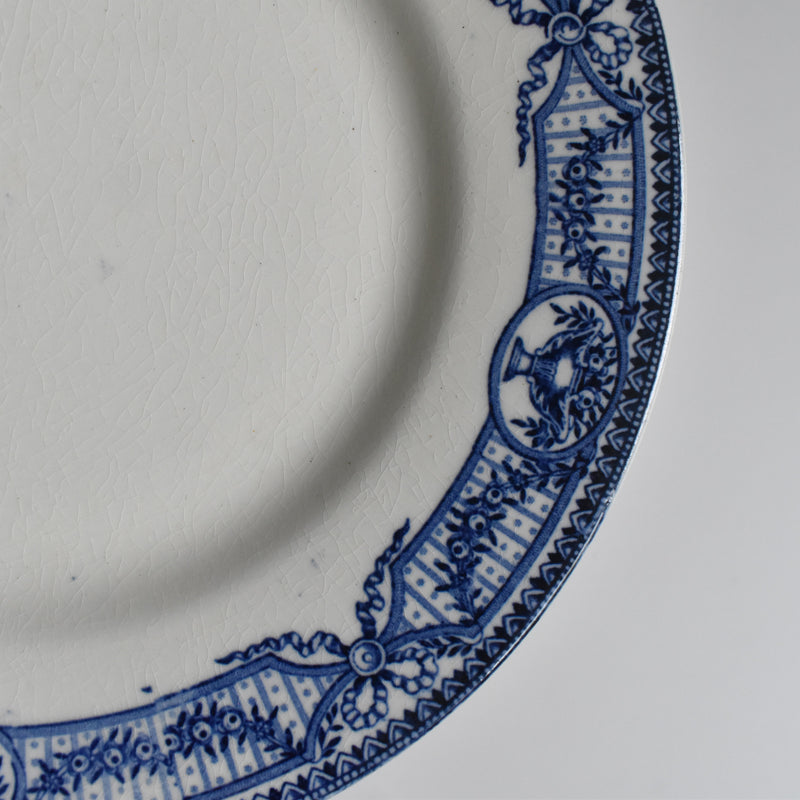 Antique Dessert Plate, Sarreguemines, Directoire D