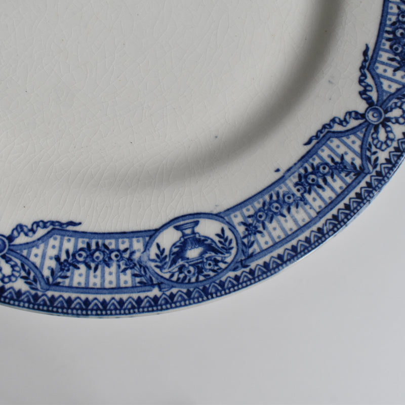 Antique Dessert Plate, Sarreguemines, Directoire D