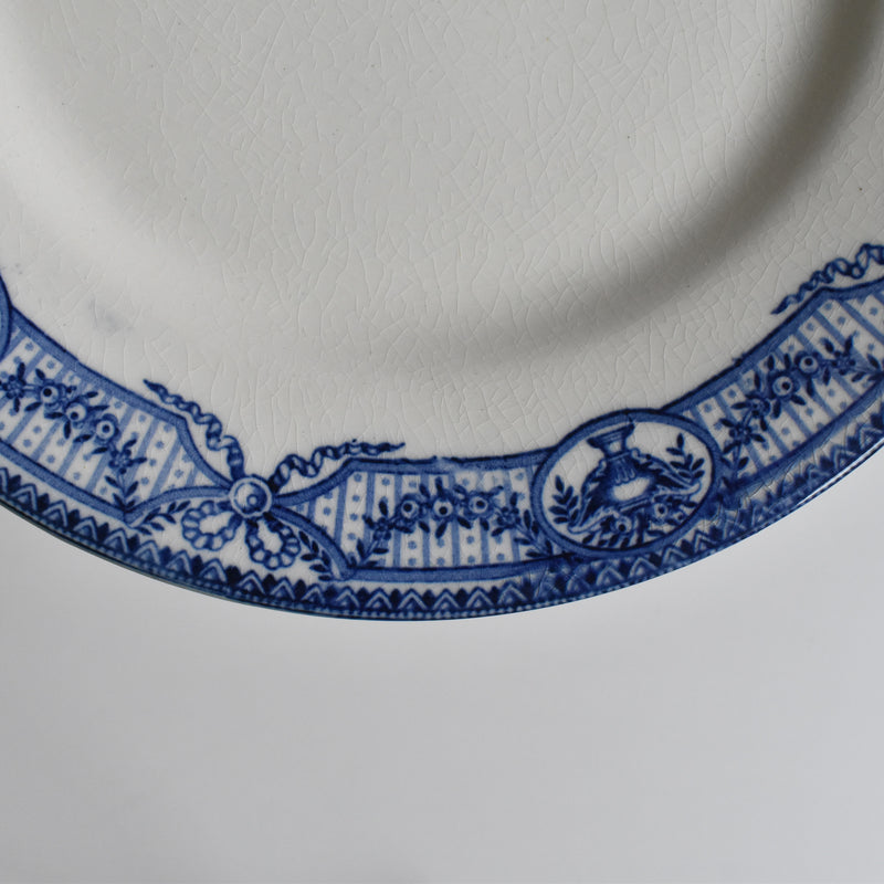 Antique Dessert Plate, Sarreguemines, Directoire D