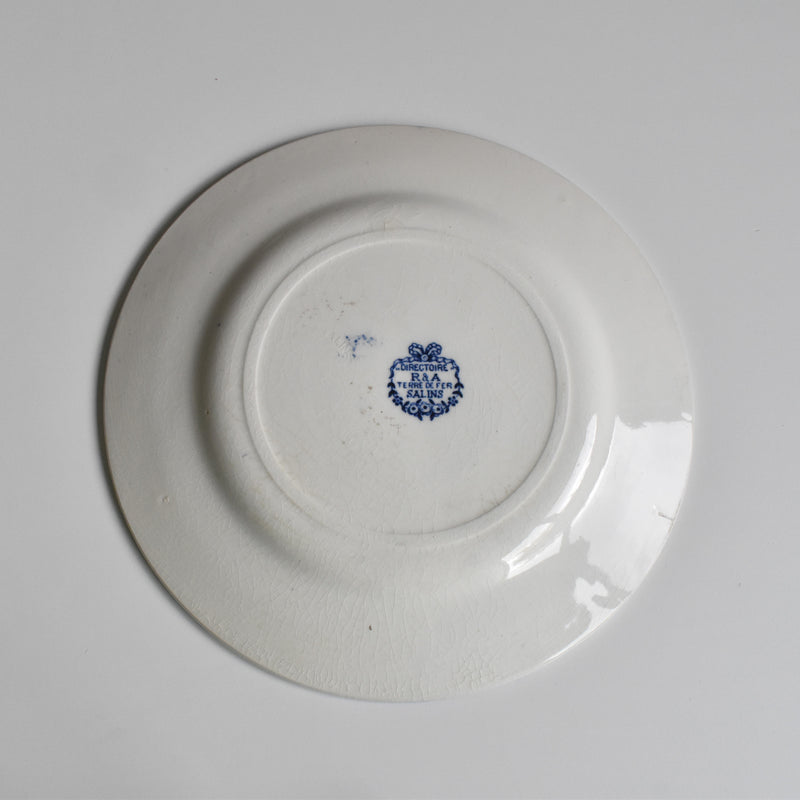 Antique Dessert Plate, Sarreguemines, Directoire D