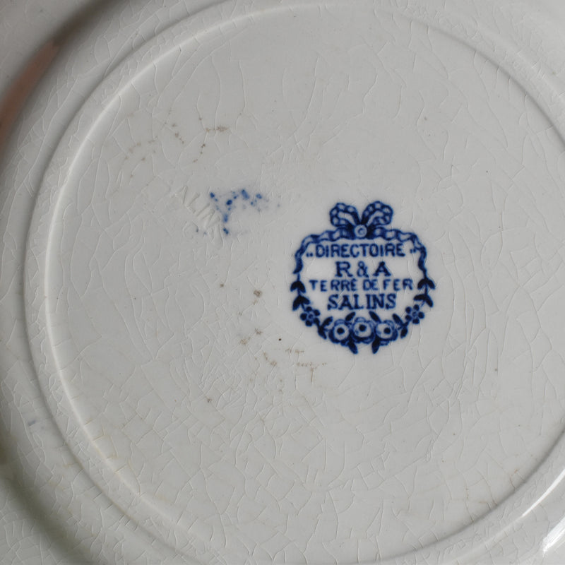 Antique Dessert Plate, Sarreguemines, Directoire D