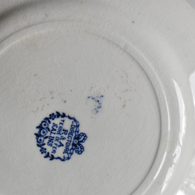 Antique Dessert Plate, Sarreguemines, Directoire D