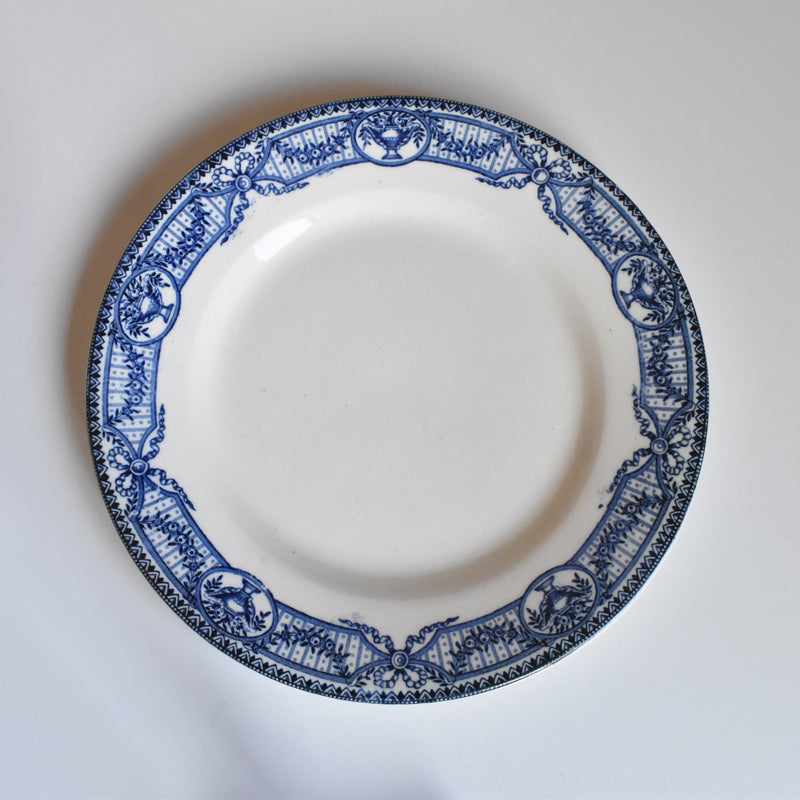 Antique dessert plate, Sarreguemines, Directoire A