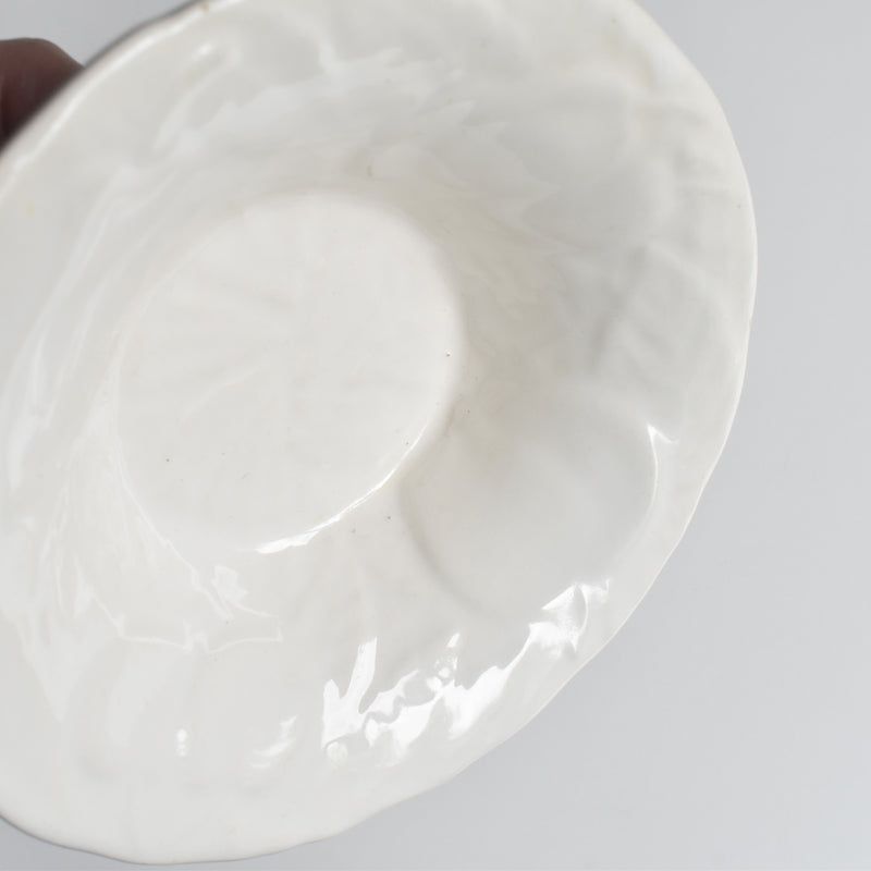 Vintage Barbotine Bowl, St. Clément, White A