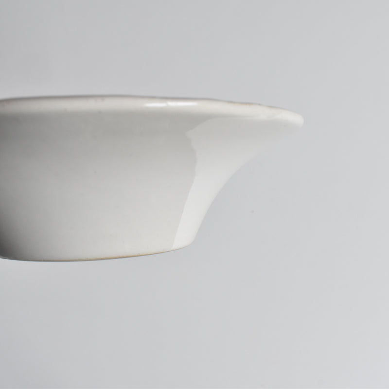 Vintage Barbotine Bowl, St. Clément, White A