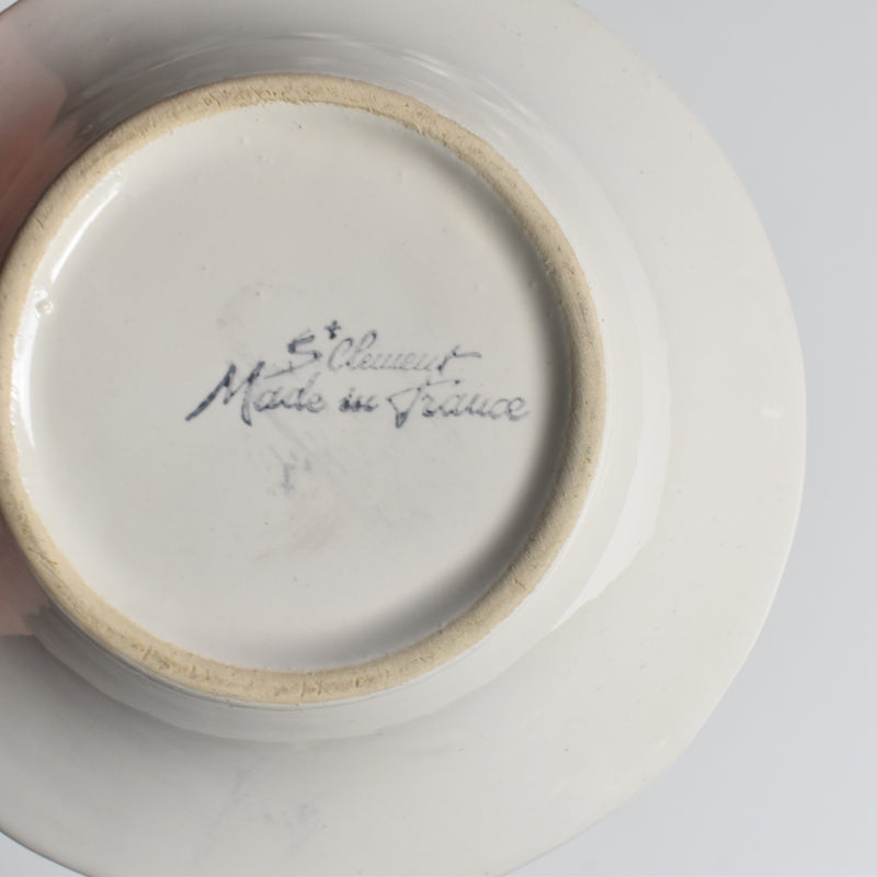 Vintage Barbotine Bowl, St. Clément, White B